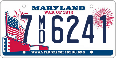 MD license plate 7MD6241