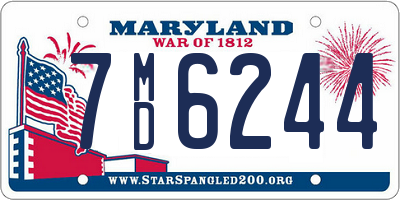 MD license plate 7MD6244