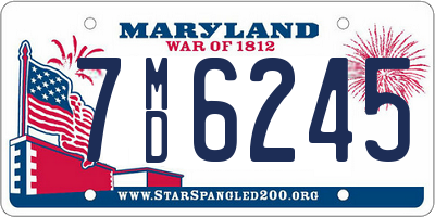 MD license plate 7MD6245