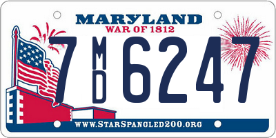 MD license plate 7MD6247