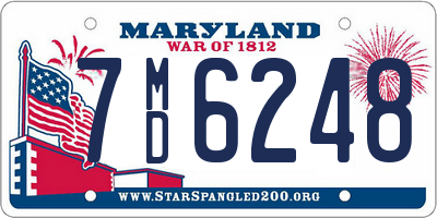 MD license plate 7MD6248