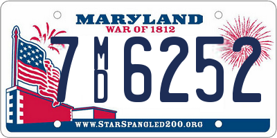 MD license plate 7MD6252