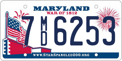 MD license plate 7MD6253