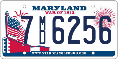 MD license plate 7MD6256