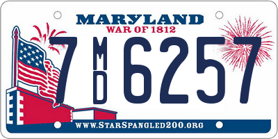 MD license plate 7MD6257