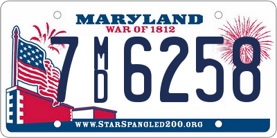 MD license plate 7MD6258