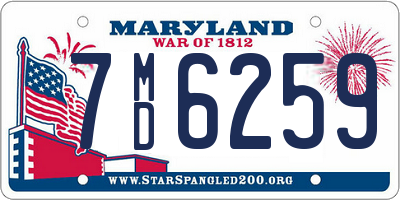 MD license plate 7MD6259