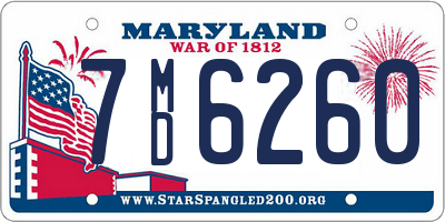 MD license plate 7MD6260