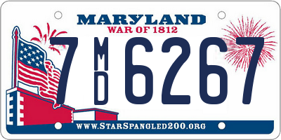 MD license plate 7MD6267