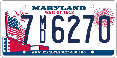 MD license plate 7MD6270