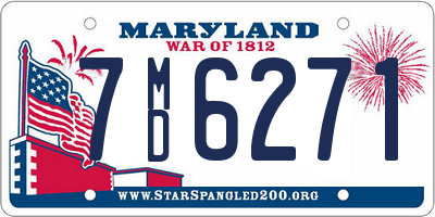 MD license plate 7MD6271