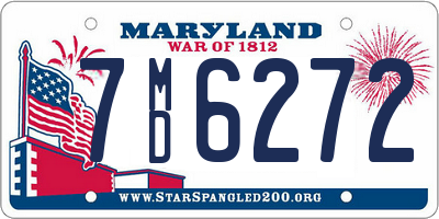 MD license plate 7MD6272