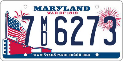 MD license plate 7MD6273