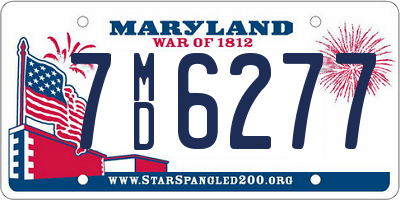 MD license plate 7MD6277