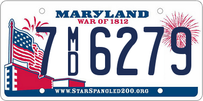 MD license plate 7MD6279