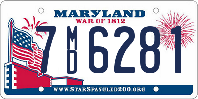 MD license plate 7MD6281