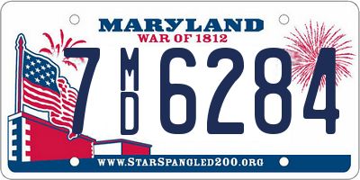 MD license plate 7MD6284