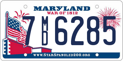 MD license plate 7MD6285