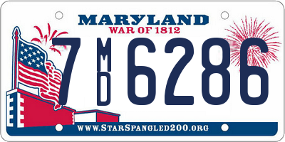 MD license plate 7MD6286