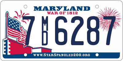 MD license plate 7MD6287