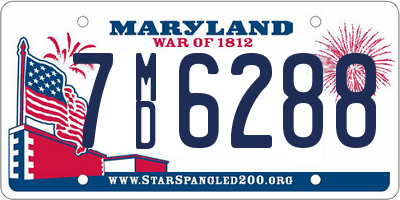 MD license plate 7MD6288