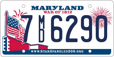 MD license plate 7MD6290