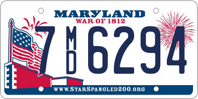 MD license plate 7MD6294