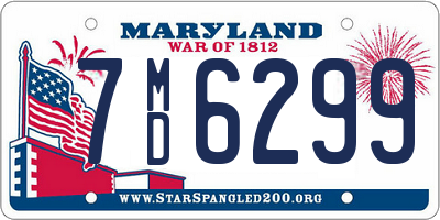 MD license plate 7MD6299