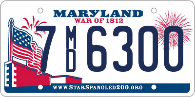 MD license plate 7MD6300