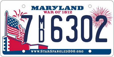 MD license plate 7MD6302