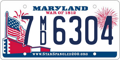 MD license plate 7MD6304