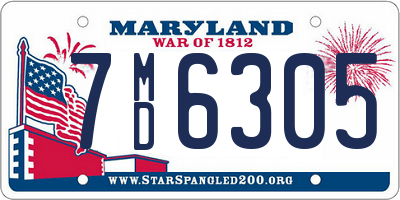 MD license plate 7MD6305