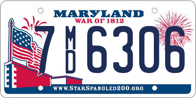 MD license plate 7MD6306