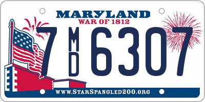 MD license plate 7MD6307