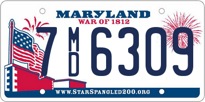 MD license plate 7MD6309