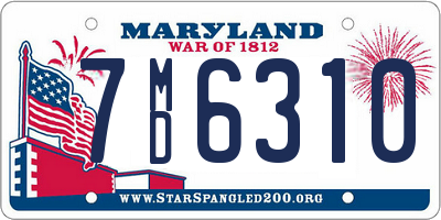 MD license plate 7MD6310