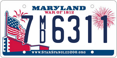 MD license plate 7MD6311