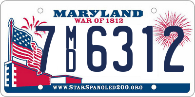 MD license plate 7MD6312