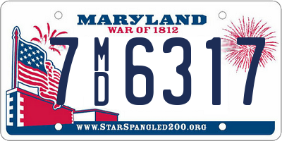 MD license plate 7MD6317