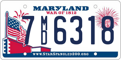 MD license plate 7MD6318