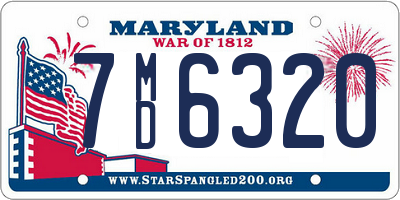 MD license plate 7MD6320