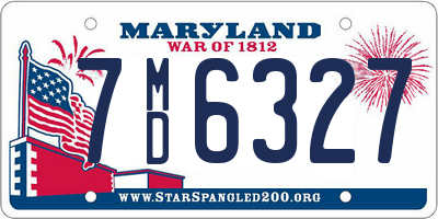 MD license plate 7MD6327