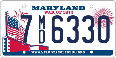 MD license plate 7MD6330