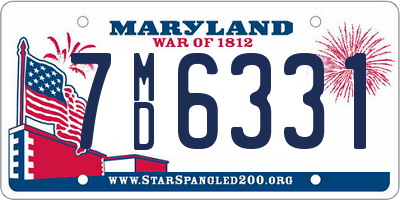 MD license plate 7MD6331