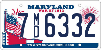 MD license plate 7MD6332