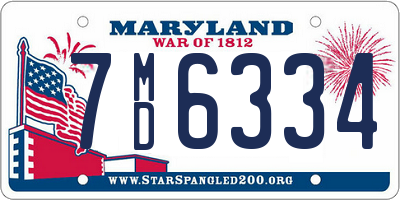 MD license plate 7MD6334