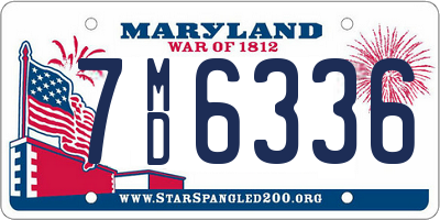 MD license plate 7MD6336