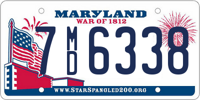 MD license plate 7MD6338