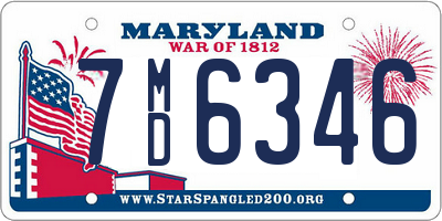 MD license plate 7MD6346