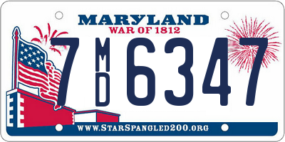 MD license plate 7MD6347